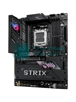 Материнская плата ASUS ROG STRIX B850-E GAMING WIFI, AM5, AMD B850, 4xDDR5, 4xSATA, 5xM.2, 1xPCI-E 5.0 x16, 1xPCI-E 4.0 x16, 1xRealtek 5Gb Ethernet, 1xUSB-C 4, 1xUSB-C 20Gbps, 6xUSB-A 10Gbps, 4xUSB-A 2.0, 3x3.5 мм, 7.1, ATX