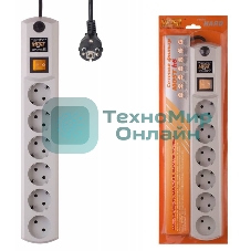 Сетевой фильтр Most H6 2 м (6 розеток) белый (коробка)