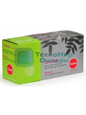 Картридж лазерный Cactus CS-TK590M пурпурный (5000 стр.) для Kyocera FS-C2026MFP/C2126MFP/C2526MFP/C2626MFP/C5250DN