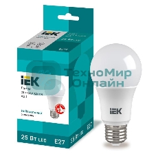 Лампа cветодиодная LED IEK LLE-A80-25-230-40-E27 A80 шар 25Вт 230В 4000К E27
