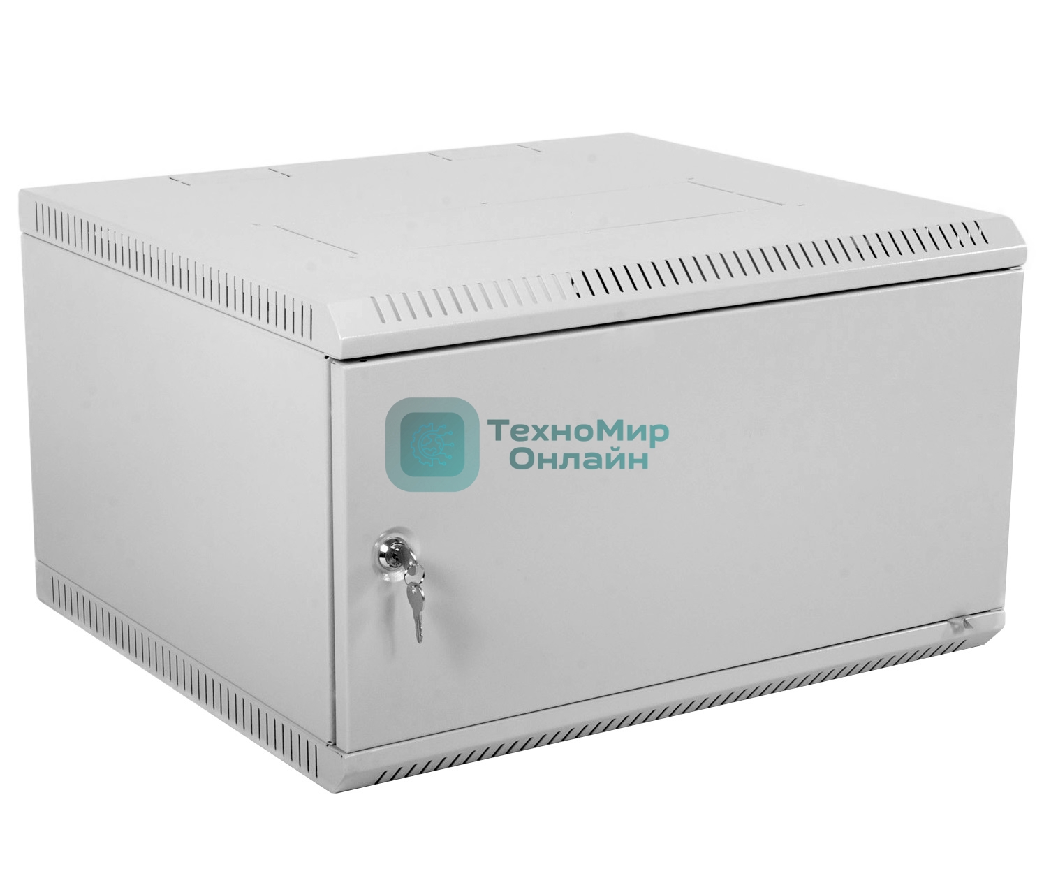 Шкаф настенный ЦМО ШРН-Э-9.500.1 9U 600x520 мм пер. дв. стал. лист несъемные бок. пан. серый