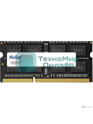 Оперативная память NETAC Basic, DDR3L, 8GB (1x8GB), 1600MHz, CL11, SO-DIMM
