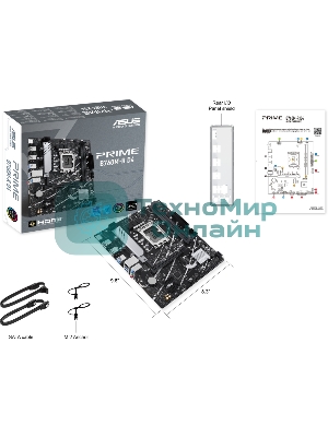 Материнская плата ASUS PRIME B760M-R D4, LGA 1700, Intel B760, 2xDDR4, 4xSATA, 2xM.2, 1xPCIe 4.0 x16, 1xPCIe x1, 1xHDMI, 1x 2.5Gb LAN, 4xUSB-A 2.0, 4xUSB-A 3.2 Gen 1, 3x3.5 мм, 7.1, mATX