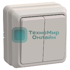Выключатель IEK EVO20-K33-10-DC ВС20-2-0-ОКм 2кл 10А откр.уст. ОКТАВА (кремовый)