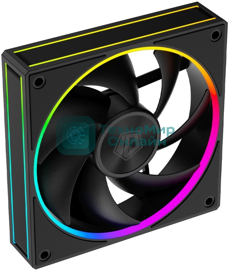 Вентилятор для корпуса ID-Cooling AF-127-ARGb-K черный, 120 мм, 2000 об/мин, 29.9 дБ, 4 pin
