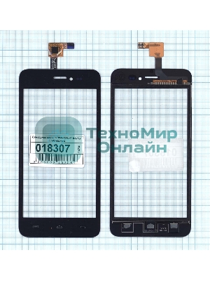 Сенсорное стекло (тачскрин) для Explay Craft, черное