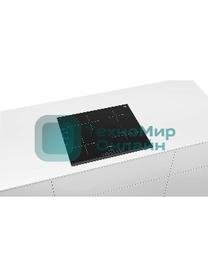 Индукционная варочная панель Bosch PIF651HC1E, 60 см, индукция, скошенные края, сенсорное управление, черный