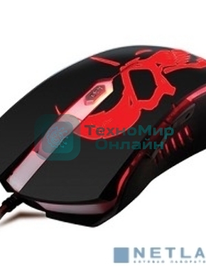 Мышь проводная Qumo Dragon War Axe M07 черный, 2400 dpi, USB, кнопки - 6