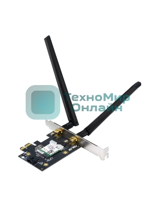 Сетевой адаптер ASUS PCE-AX1800 WIFI 802.11ax, 2402 + 574Mbpsб PCI-E Adapter, 2 антенны; 90IG07A0-MO0B00