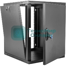 Шкаф ЦМО телекоммуникационный настенный сварной 15U (600 650) съемные стенки, дверь металл, черный