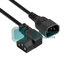 Кабель питания ExeGate Power EC-3P (C13 угловой->C14, VDE-250V-3*0.75мм2, медь, черный, 10A, 3м)