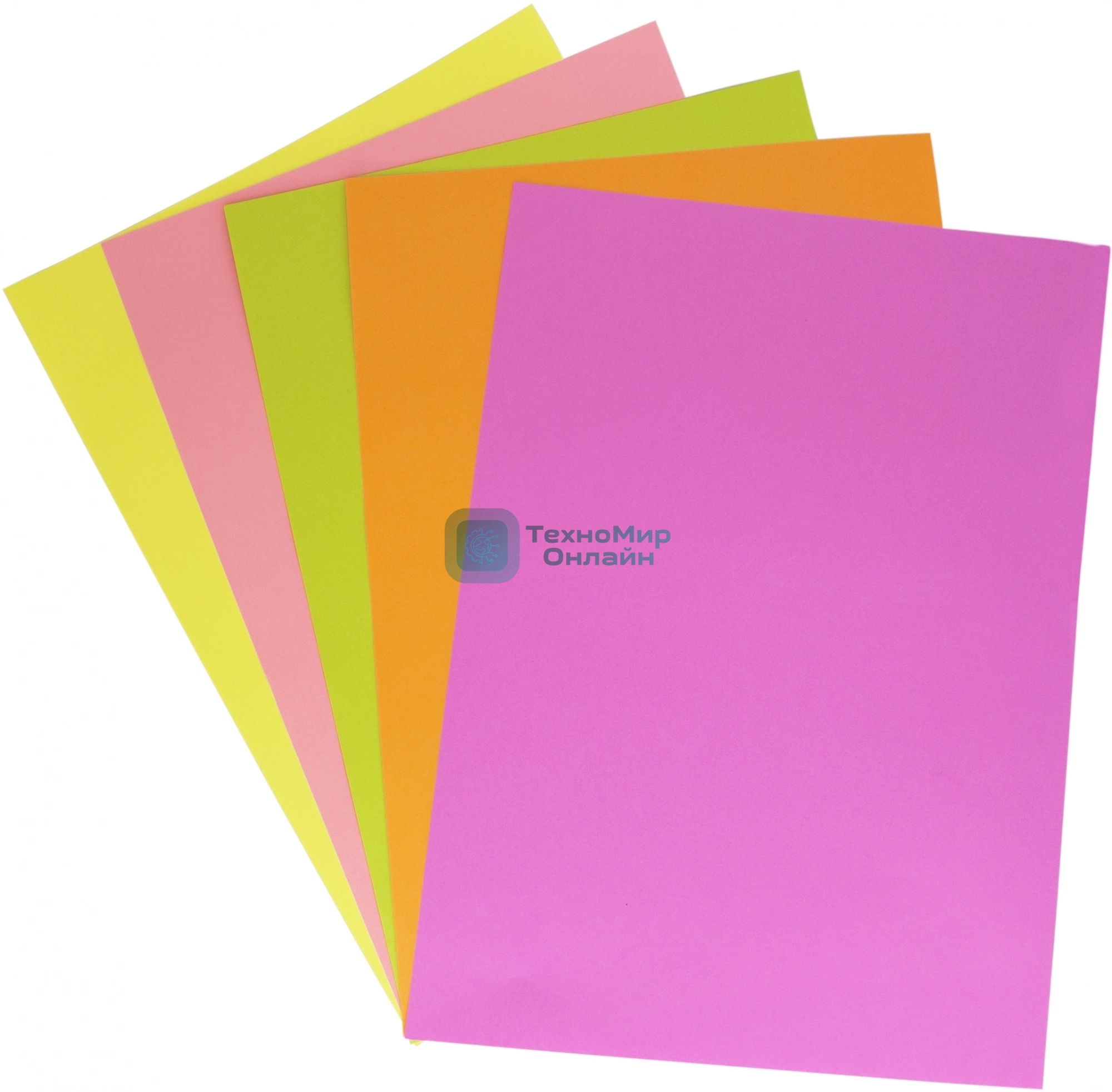 Бумага Silwerhof DAILY A4/80г/м2/100л./радуга неон (5цветов)