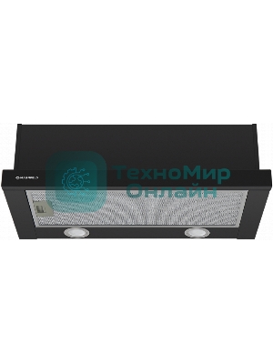 Вытяжка встраиваемая Maunfeld VS Fast 60 черный, 60 см, 850 куб. м/ч, 47 дБ