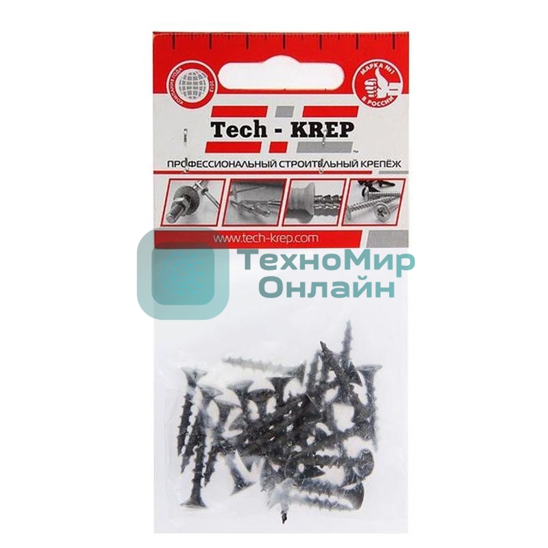 Саморез 3.8х25 гипсокартон-дерево (уп. 30 шт) пакет Tech-Krep 102370