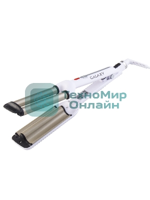 Щипцы для завивки волос Galaxy Line GL4602 белый, 16 мм, 200 °C, 1 режим