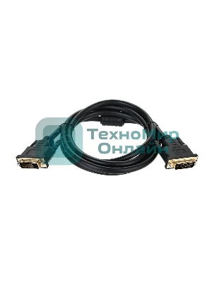 Кабель DVI-D--DVI-D Dual link 25M/25M, экран, феррит.кольца, 1.8м Telecom TCG441D-1.8M