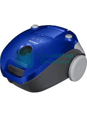 Пылесос Samsung VCC4140V3A синий, 320/1600 Вт, уборка сухая, пылесборник мешок 3 л