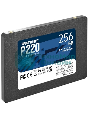 Накопитель SSD Patriot P220, 256Gb, SATA-III, 2.5