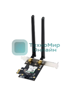 Сетевой адаптер ASUS PCE-AX1800 WIFI 802.11ax, 2402 + 574Mbpsб PCI-E Adapter, 2 антенны; 90IG07A0-MO0B00