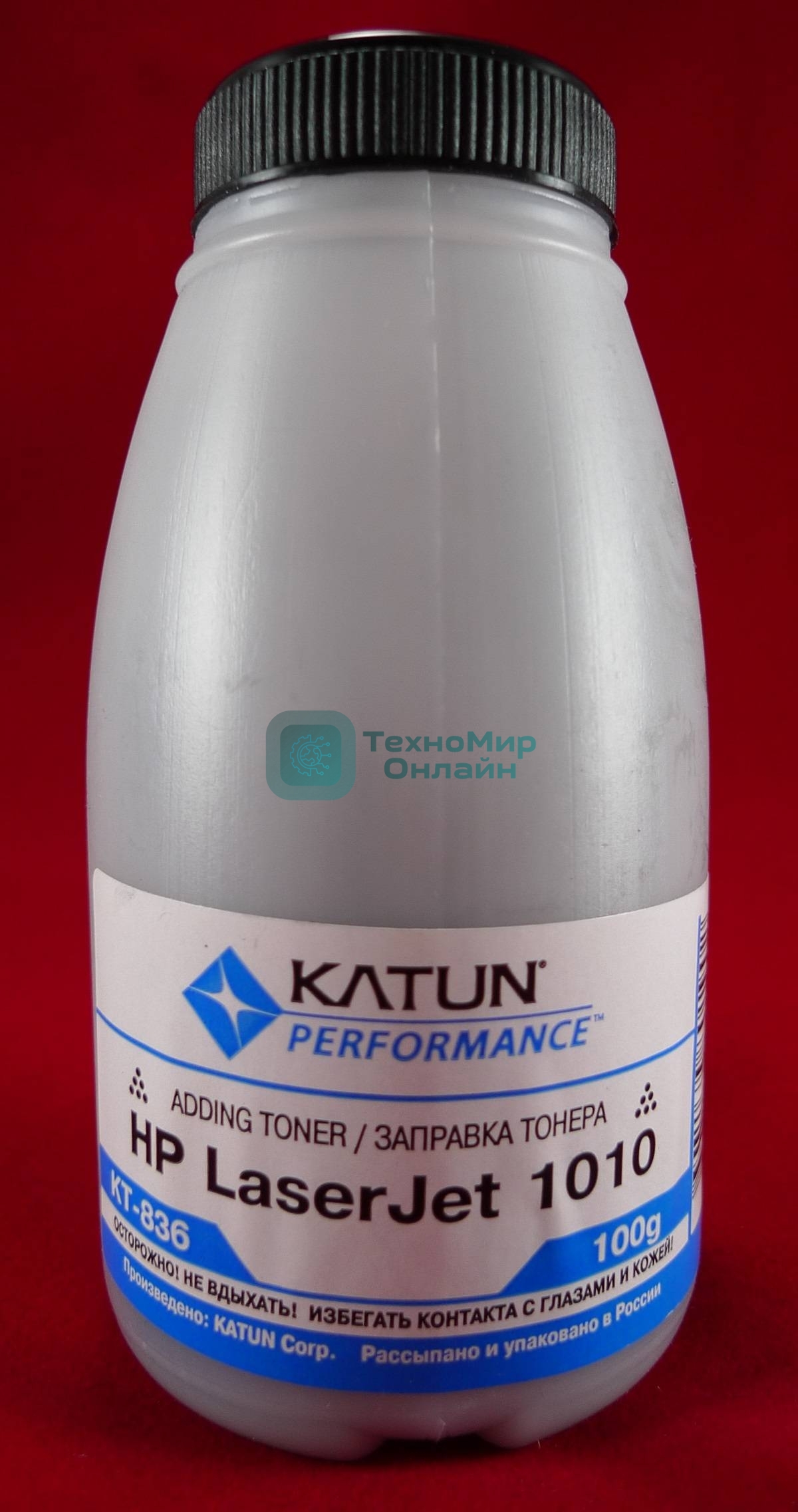 Тонер HP LJ 1010/1012/1015/1018/1020 (фл.100г.) Katun фас России