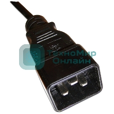 Шнур питания Lanmaster С13-C20, 3х0.75, 220В, 10А, черный, 0.5 метра