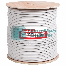 Кабель коаксиальный магистральный Rexant RG-11U, 75 Ом, CCS/Al/Al, 83%, бухта 305 м, белый