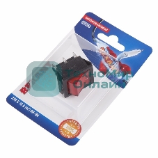 Выключатель клавишный Rexant 250V 15А (6с) ON-ON красный с подсветкой (RWB-506, SC-767) (в упак. 1 шт.)