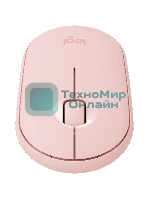 Мышь беспроводная Logitech Pebble M350 розовый, 1000 dpi, радиоканал, Bluetooth, USB, кнопки - 3