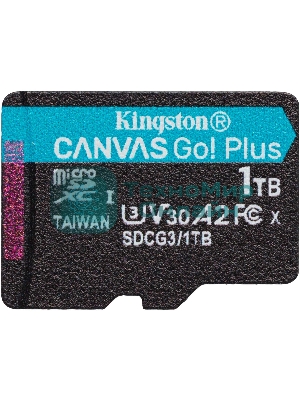 Карта памяти Kingston 1TB microSDXC Canvas Go Plus 170R A2 U3 V30 Card W/O ADP/ Kingston 1TB microSDXC Canvas Go Plus 170R A2 U3 V30 Card W/O ADP