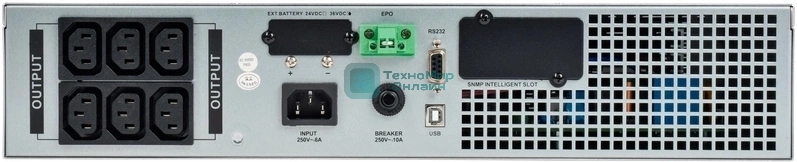 Источник бесперебойного питания однофазный Online 1000 Ва/1000 Вт, Rack mount, c LCD дисплеем 24VDC с АКБ 2U 2х9AH