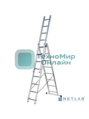 Лестница алюминиевая трехсекционная ЛА 3х7 Вихрь