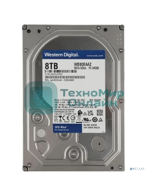 Жесткий диск WD SATA-III 8Tb WD80EAAZ Desktop Blue (5640rpm) 256Mb 3.5