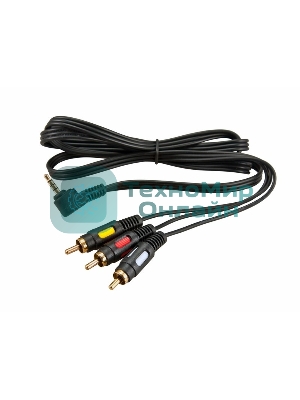 Шнур Rexant Стерео 3,5 мм 4C - 3 RCA 1,5 мeтра (GOLD)