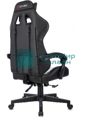 Кресло Zombie GAME TETRA черный/красный, экокожа, 120 кг, механизм качания