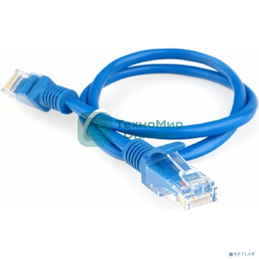 Патч-корд CCA light UTP Гарнизон PC-UTP-5e-0.5-B cat.5e, 0.5м, литой, многожильный синий