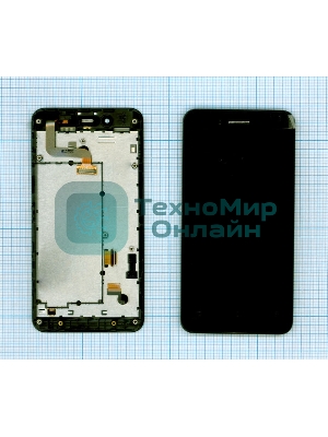 Дисплей для Asus PadFone mini 4.3, черный с рамкой