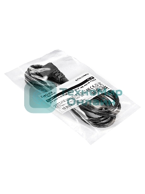 Кабель питания ExeGate Power EC-3P (C13 угловой->C14, VDE-250V-3*1.0мм2, медь, черный, 16A, 3 м)