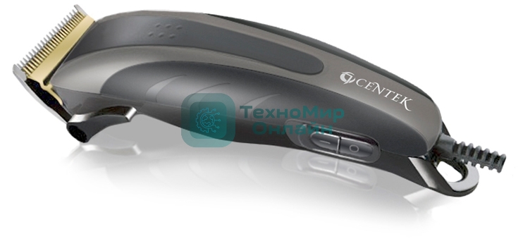 Машинка для стрижки Centek CT-2110 (черный/золотой) титановые ножи, прорезиненный корпус