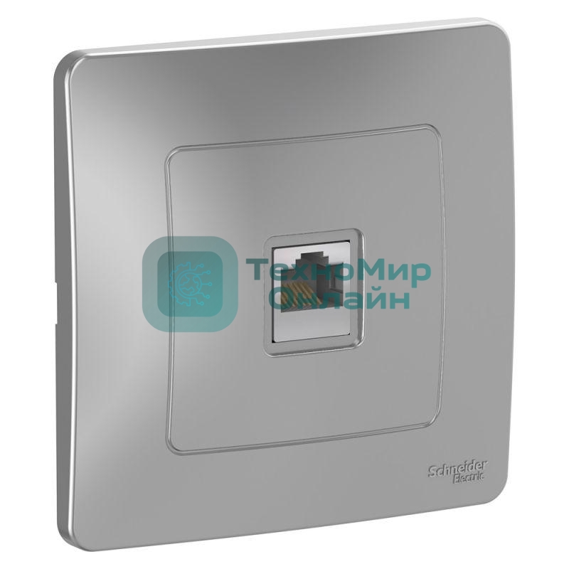 Розетка компьютерная RJ45, кат.5E, алюминий С/У