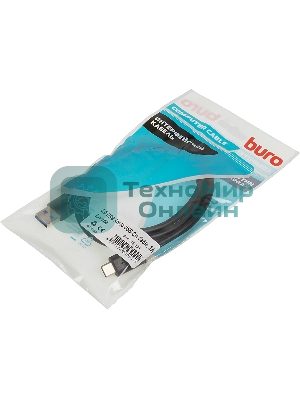 Кабель Buro BHP USB-TPC-1 USB 3.0 A(m) USB Type-C (m) 1м черный