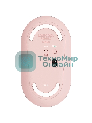 Мышь беспроводная Logitech Pebble M350 розовый, 1000 dpi, радиоканал, Bluetooth, USB, кнопки - 3