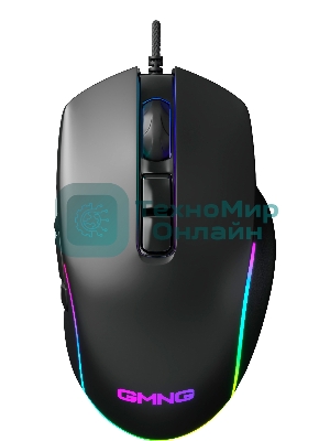 Мышь проводная GMNG XM003 черный, 32000 dpi, USB, кнопки - 10
