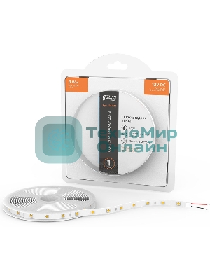 Лента светодиодная Basic Gauss 12V 8W/m 900lm/m 3000K IP20 LED 5m 1/100