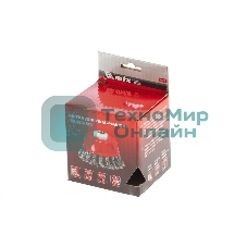 Щетка Matrix для УШМ, 65 мм, М14, Чашка, крученая проволока 0,35 мм