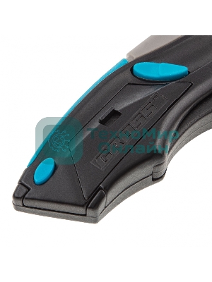 Нож Gross ремонтно-монтажный, трехкомп. рук-ка, авто выброс/возврат лезвия пистол типа,170мм, 5 з.л