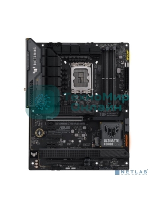Материнская плата ASUS TUF GAMING Z790-PLUS WIFI, LGA 1700, Intel Z790, 4xDDR5, 4xSATA, 4xM.2, 1xPCIe 5.0 x16, 1xPCIe 4.0 x4, 2xUSB-A 3.2 Gen 2, 4xUSB-A 3.2 Gen 1, 1xUSB-C 3.2 Gen 2, 1xUSB-C 3.2 Gen 2x2, 1x2.5Gb LAN, 5x3.5 мм, 7.1, Standard-ATX