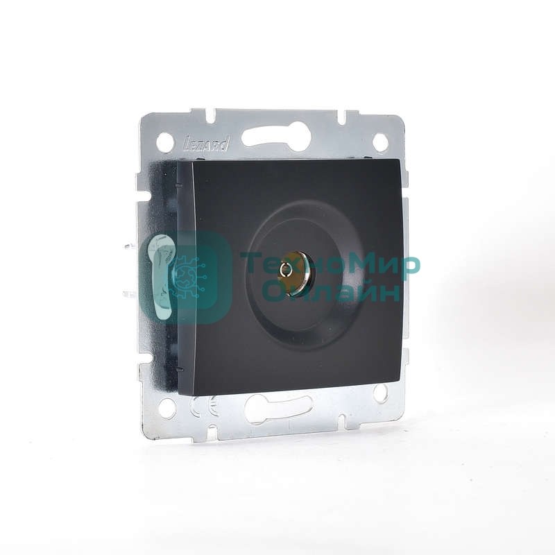 Механизм розетки TV СП KARINA оконечная черный бархат LEZARD 707-4288-130
