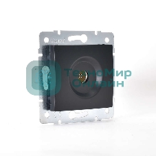 Механизм розетки TV СП KARINA оконечная черный бархат LEZARD 707-4288-130