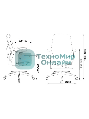 Кресло компьютерное Бюрократ CH-545/LUX черный 38-418 крестовина алюминий
