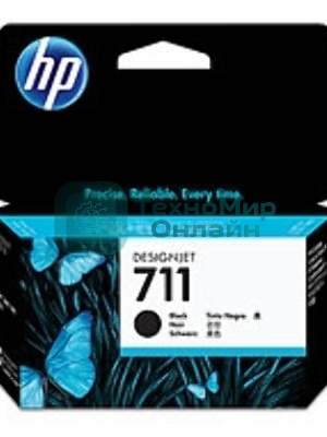 Картридж струйный HP №711 CZ129A черный для HP DJ T120/T520 (38мл)
